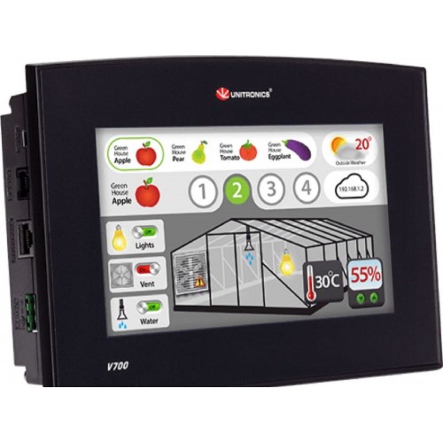 Контроллер V700-T20BJ ПЛК Vision: экран 7 дюймов ,без вх/вых, ethernet, RS232/485 Unitronics Контроллер V700-T20BJ ПЛК Vision: экран 7 дюймов ,без вх/вых, ethernet, RS232/485 Unitronics