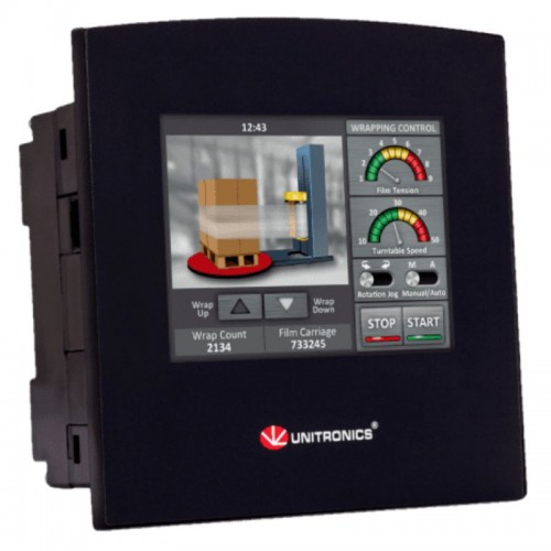 Контроллер SM35-J-RA22 ПЛК SAMBA: 3,5" 24VDC, 12DI, 2AI, 1HS/Энкодер, 2PT100/TC, 8RO, 2AO Unitronics