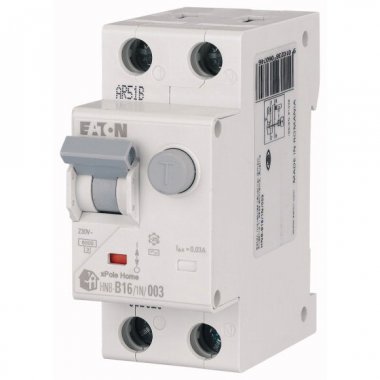 ДИФФ. АВТ. ВЫКЛЮЧАТЕЛЬ HNB-C6/1N/003, 1P+N, 6A, ХАР-КА C, 6KA, 30MA, ТИП АC, 2M
