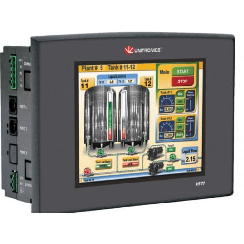 Контроллер V570-57-T20B ПЛК Vision: экран 5.7 дюймов 24VDC, TFT (320X240), CAN, 2 RS232/485 Unitronics Контроллер V570-57-T20B ПЛК Vision: экран 5.7 дюймов 24VDC, TFT (320X240), CAN, 2 RS232/485 Unitronics