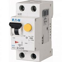 ДИФФ. АВТ. ВЫКЛЮЧАТЕЛЬ PFL6-40/1N/C/003, 1P+N, 40A, ХАР-КА C, 6KA, 30MA, ТИП АС, 2M