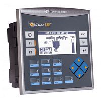 Контроллер v130-J-T2 ПЛК Vision экран 2.4 дюйма , вх./вых: 10 DI, 2 AI/DI, 12 TO, Плоская панель Unitronics