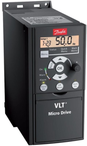 132F0007: Danfoss FC-051 (2.2KW, 1ф, 9.6A, IP20, G-150%)